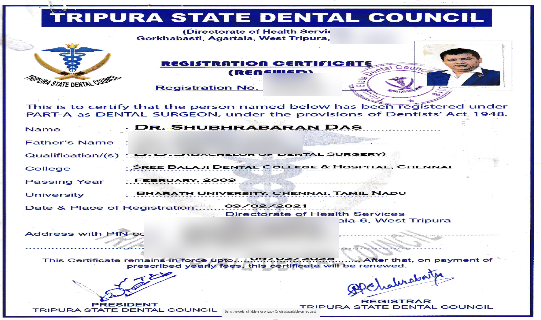 BDS Dental Surgeon